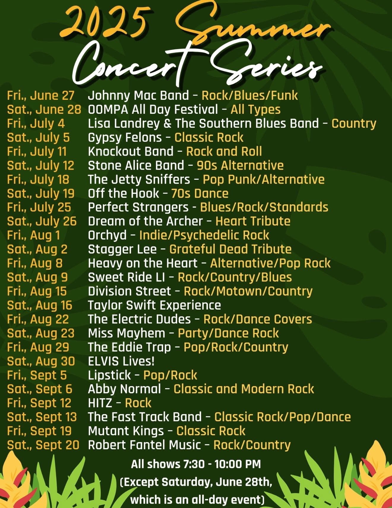 Concert Schedule