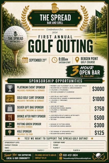 The Spread Bar and Grill Golf Outing sponsorship opportunities