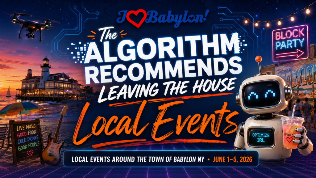 The Algorithm Recommends Leaving the House for Local Events Around the Town of Babylon NY ~ June 1–5, 2026