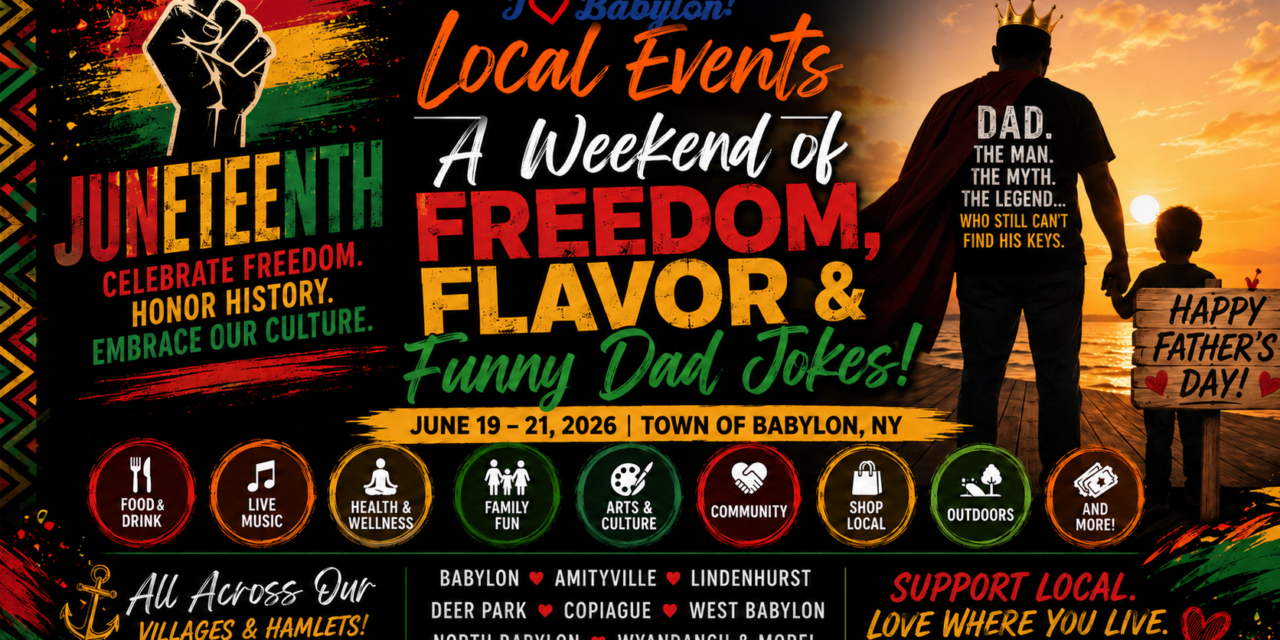 Juneteenth Joy, Festival Flavor & Dad’s Big Weekend in Babylon ~ June 19-21, 2026