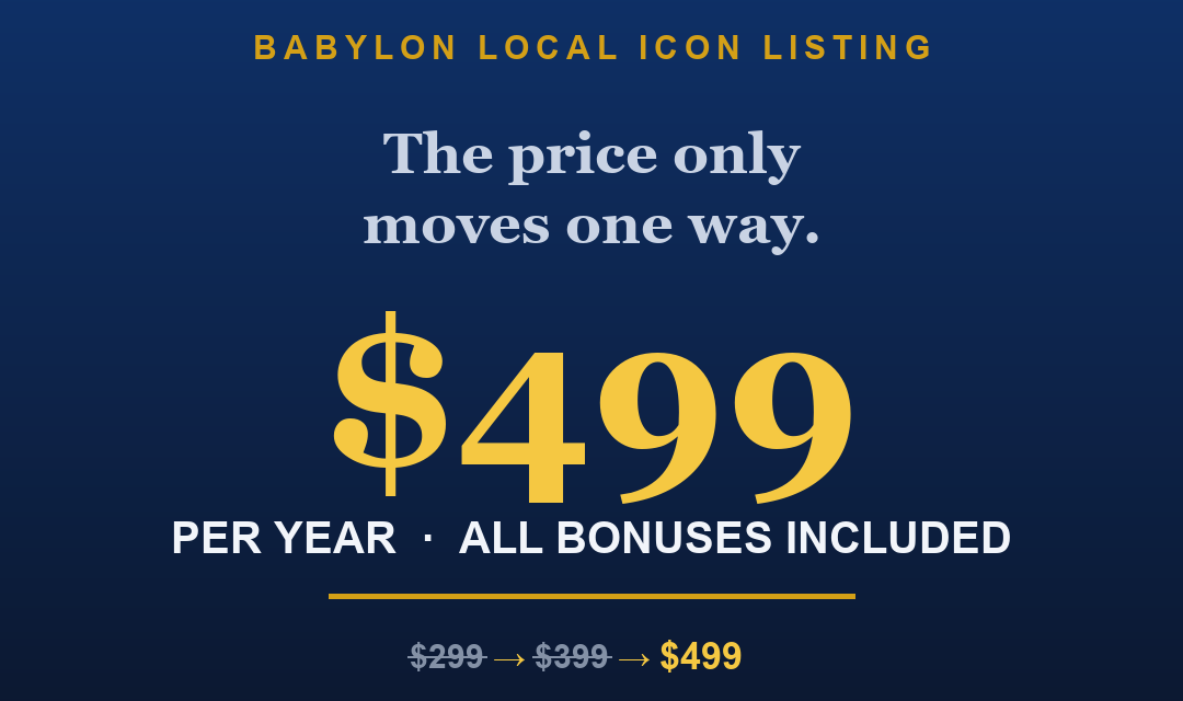 Babylon Local Founder’s Special