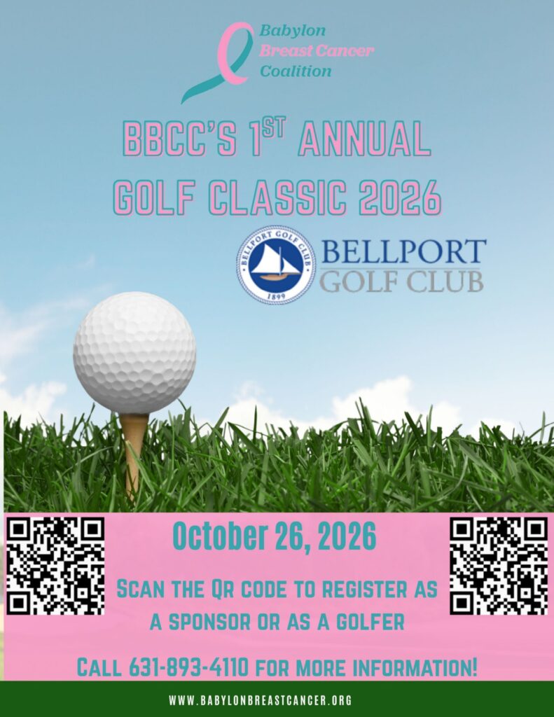 Babylon Breast Cancer Coalition 1st Annual Golf Classic flyer, October 26, 2026, Bellport Golf Club
