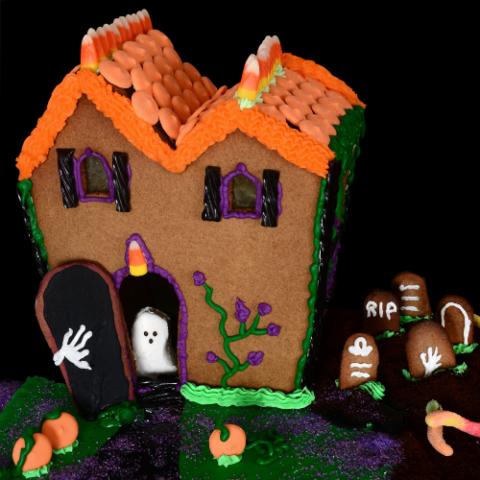 Haunted Gingerbread Houses original event artwork for October 26