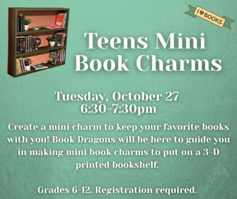 Teens Book Charms original event artwork for October 27