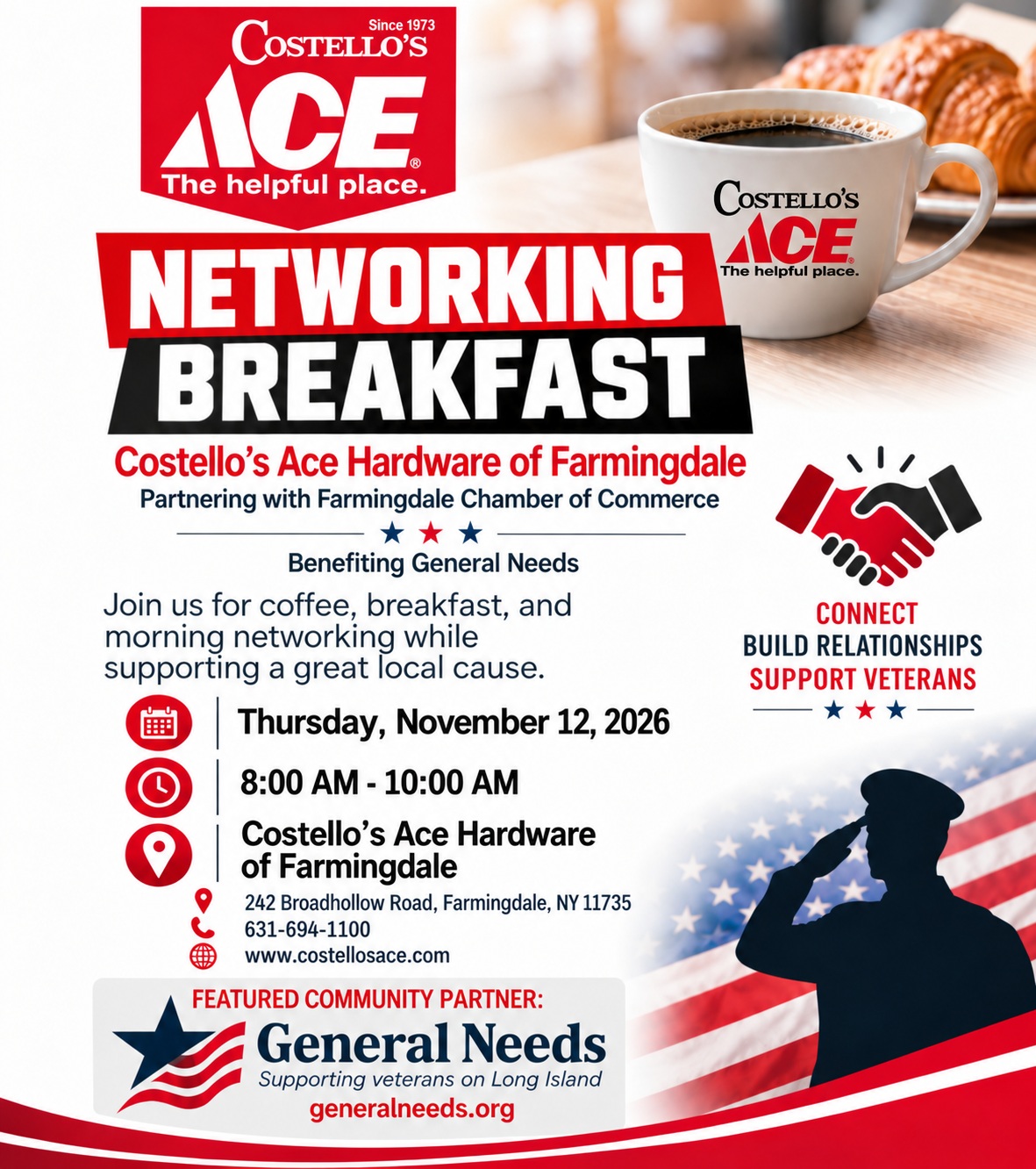 Breakfast Networking at Costello’s Ace Hardware — image from the organizer’s event page