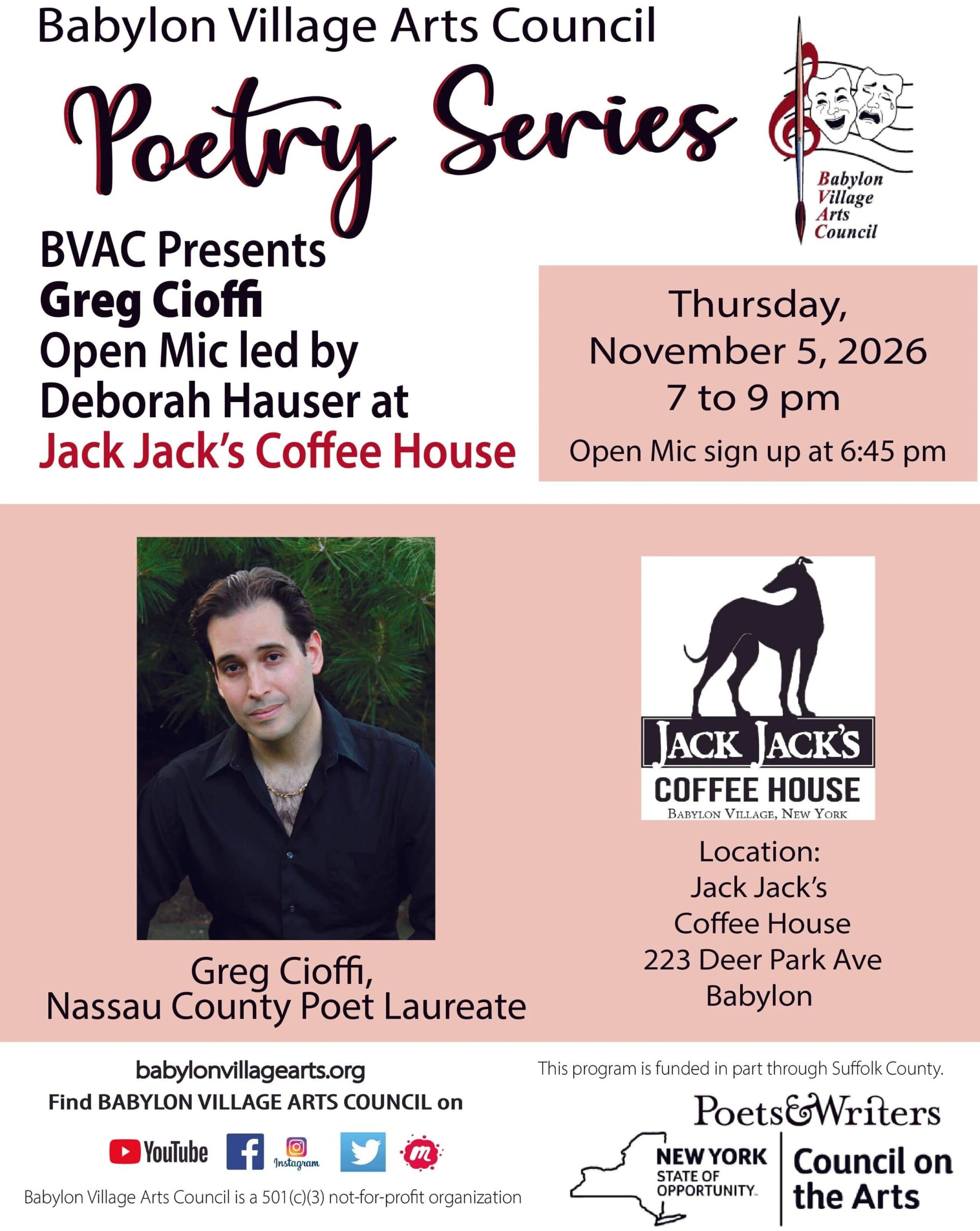 Poetry Series with Greg Cioffi — image from the organizer’s event page